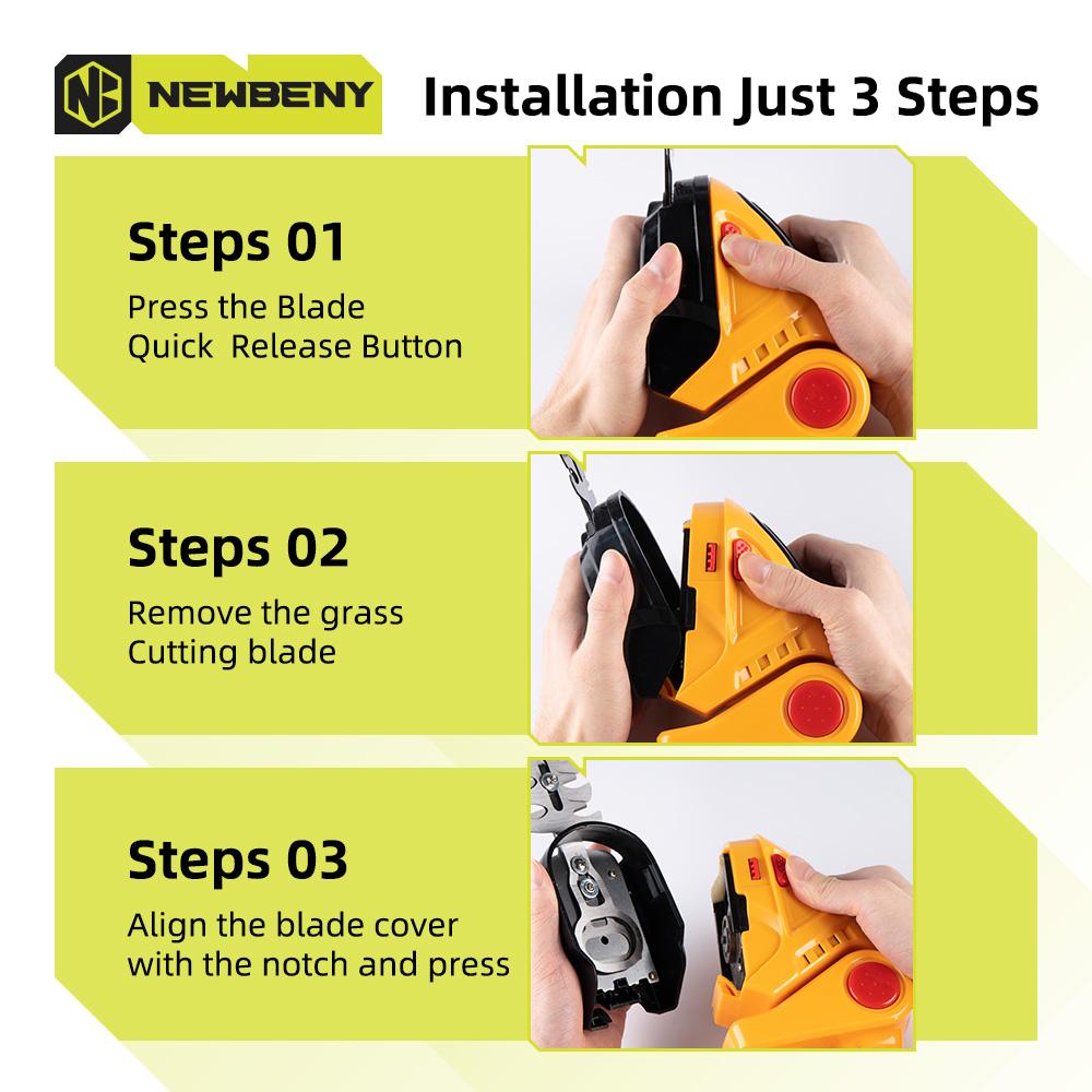 Newbeny Электрический триммер для живой изгороди 2 в 1, беспроводная эффективная бытовая секаторная пила, перезаряжаемые электроинструменты для батареи Makita 18 В