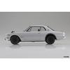 Aoshima Bunka Kyozai (AOSHIMA) 1/24 Scale Rakupla Snap Car Series KPGC10 Skyline HT 2000GT-R 1970 Silver Pre-Colored Plastic Model Kit 01-SI