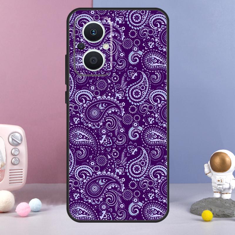 Чехол с узором пейсли для OPPO Reno 12 F 11F 13F 14F 10 11 13 14 Pro 7 8 Lite Чехол для OPPO Find X9 X6 X5 X8 Pro