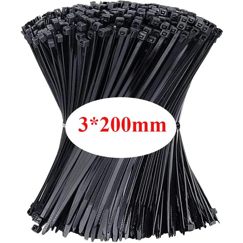Multi specification self-locking plastic nylon cable ties, reusable, suitable for home and office cable management and gardening