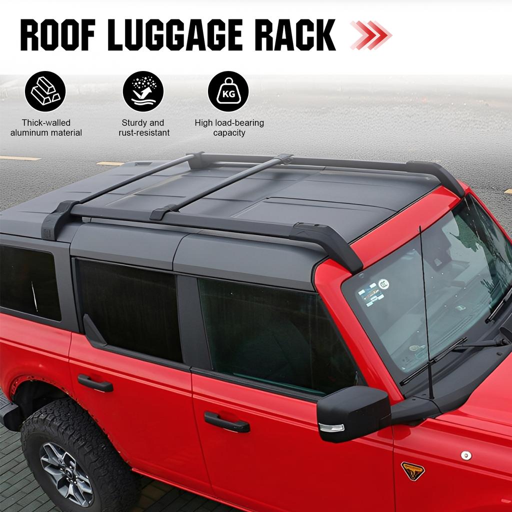 For Ford BRONCO Extended Roof Rack Lightweight Hardtop Cross Bars Kit Roof Expansion Platform Luggage Frame Modification