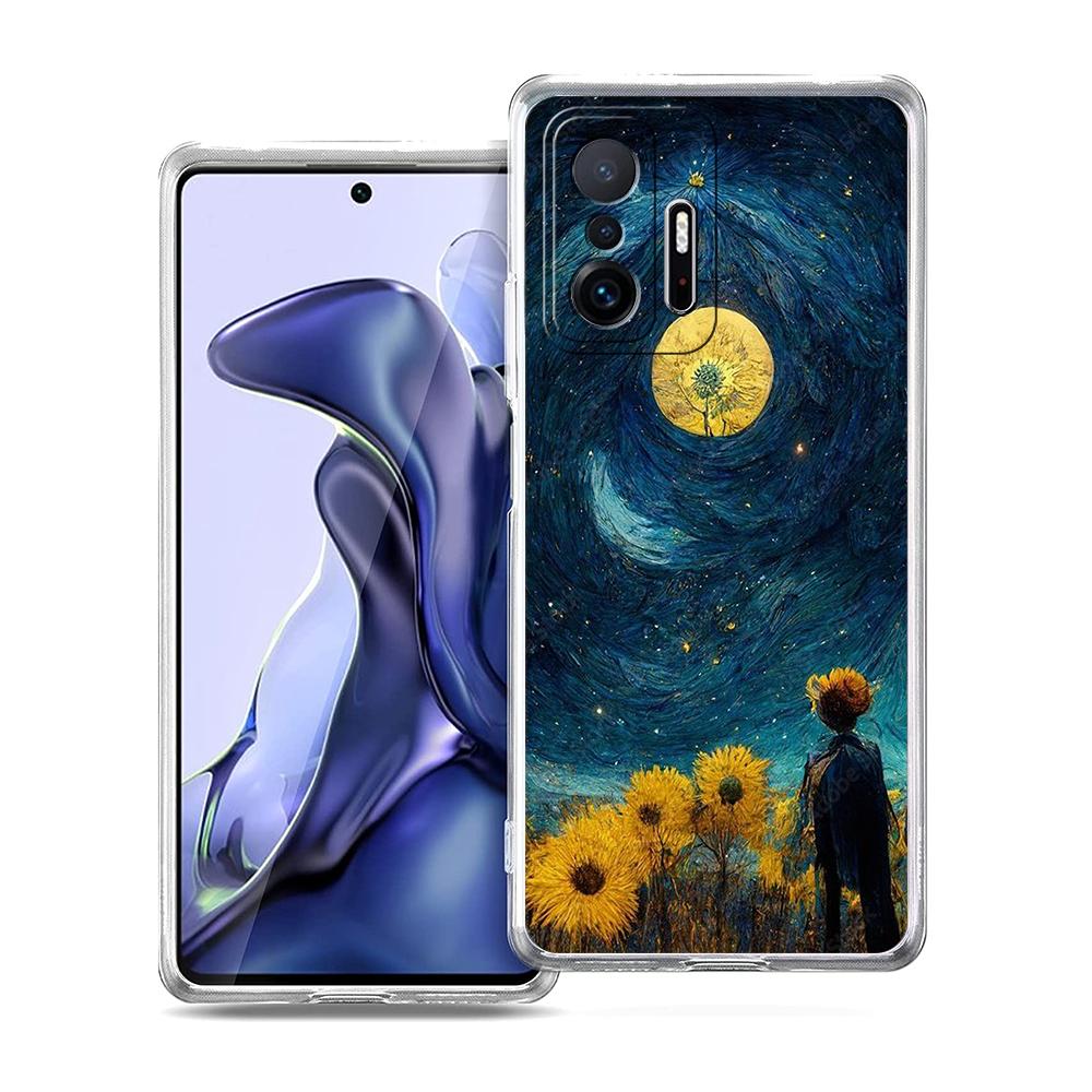 Эстетичный чехол для телефона с подсолнухом Для Xiaomi 14 13 12 Lite Mi 11 Ultra 11X 13T 12T 11T Для Poco X5 X4 X3 NFC F5 F4 M4 Pro 5G Чехол