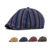 Colorful Stripes Men's Forward Cap Summer Sunscreen Hat Women's Beret Painter Hat