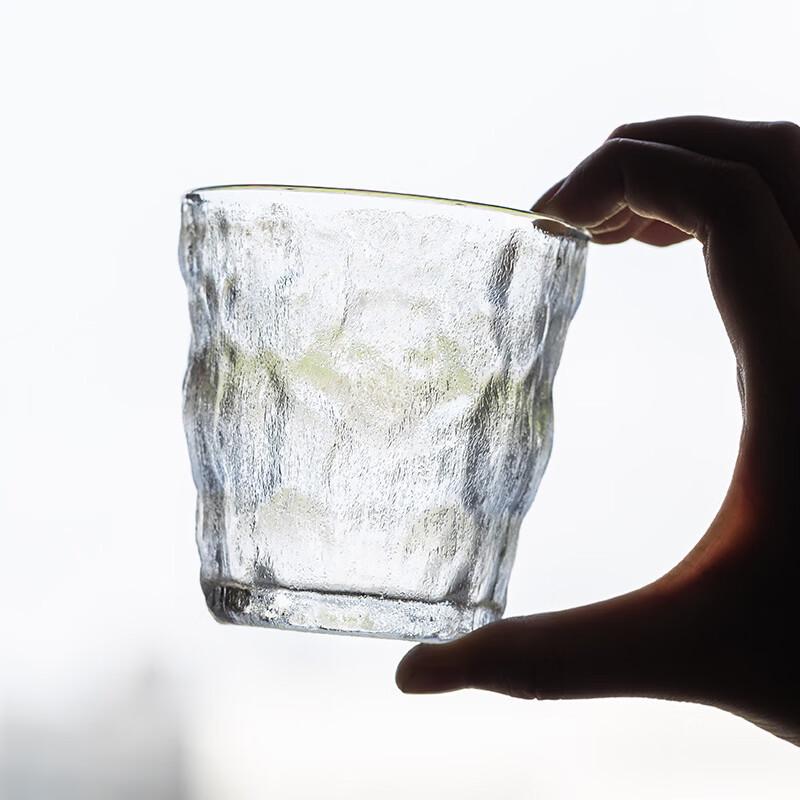 OLOEY Морозостойкий стеклянный стакан для воды с ручкой, узор «Ледник»