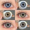 FUNSACHY 2pcs Colored Contacts for Eyes Nature Brown Colorful Eyes Lenses Beautiful Pupils Cosemtics Soft Round Contacts Yearly