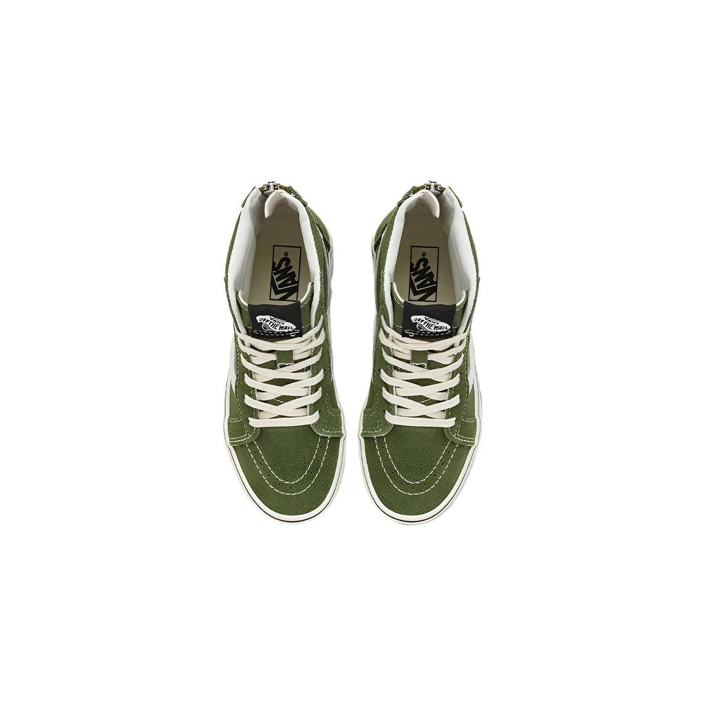 Vans Sk8 Zip Casual Versatile High Top Kids Skate Shoes Kids Sneaker Green VN0005VSBZ4