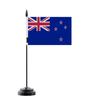 Drapeau De Table - Multicolore - Nouvelle-Zélande - 14 X 21 Cm - Mât En Plastique - Impression Recto/Verso