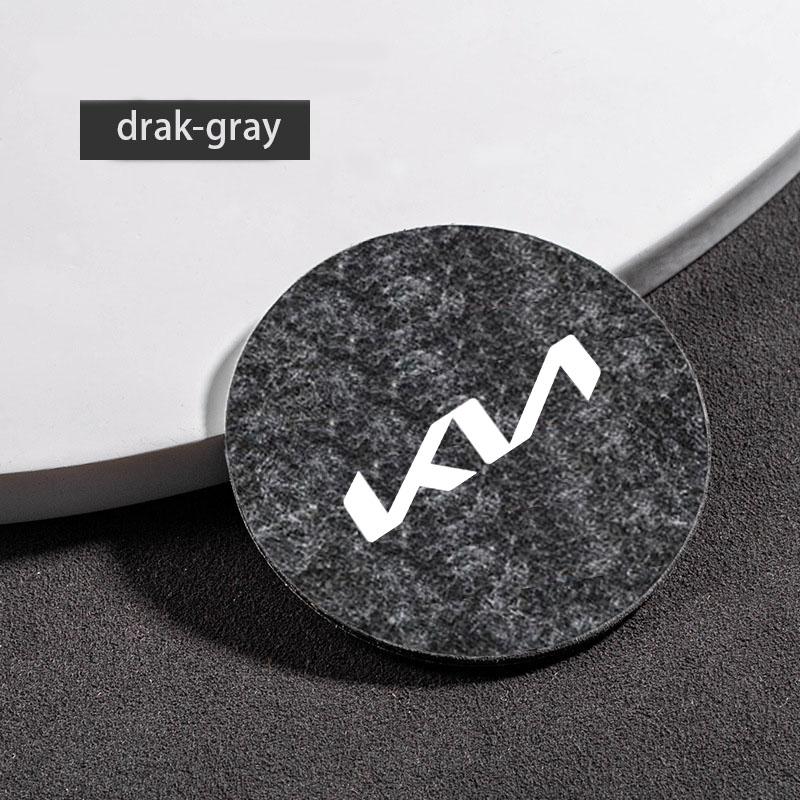 DDMS8 Car Water Cup Pad Round Felt Coaster Mat Anti-Slip Car Water Coaster Cup Mat For Kia Rio 3 4 K2 K3 X-Line Car Accessories
