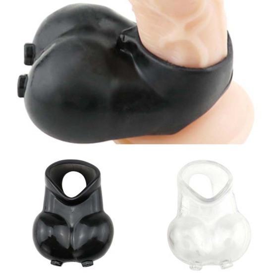 Male Reusable Penis Sleeve Cock Scrotum Ring Sex Toy Chastity Delay Ejaculation