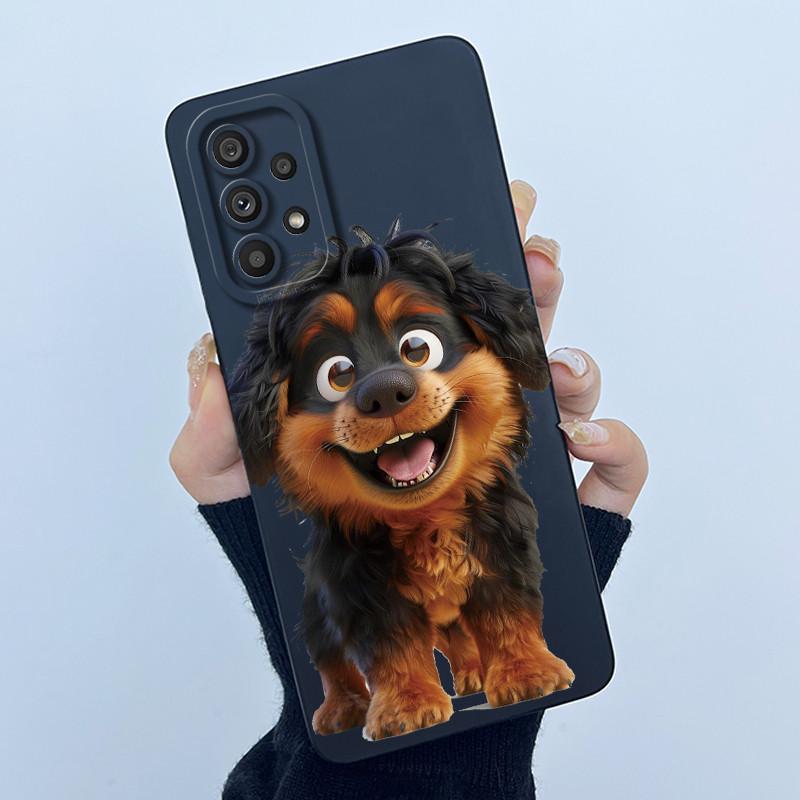Shockproof Matte Case For Samsung Galaxy A32 A52 A52S A72 M52 5G Lovely Cartoon Liquid Silicone Camera Protective Bumper Cover