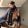 New Thick Tassel Scarf for Women with Cat Print Imitation Cashmere Summer Air Conditioning Shawl Autumn and Winter Cold Protection Scarf