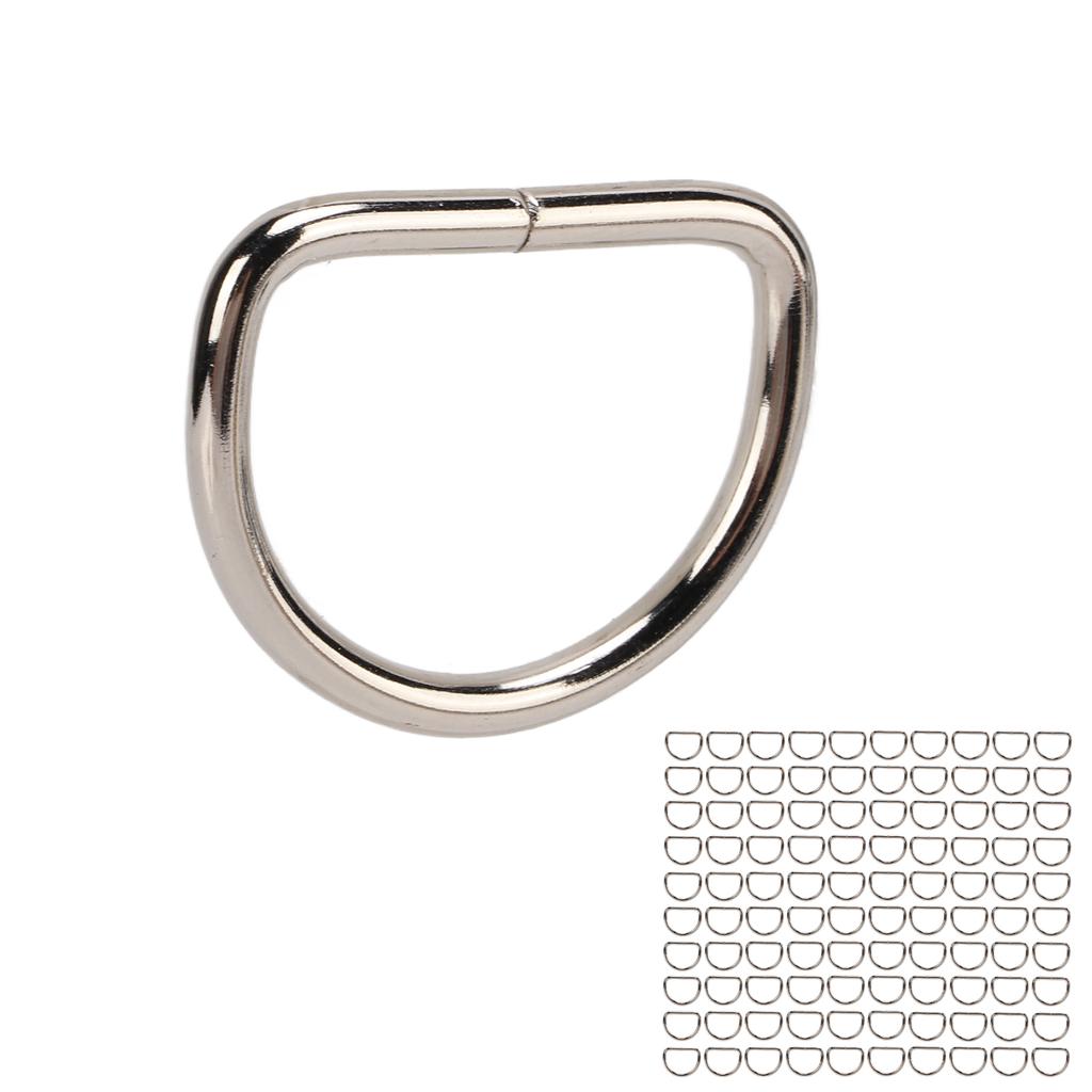 100 шт. Металлические D-кольца Прочные D-образные зажимы для ошейника собаки для багажа питомца Грудной ремень