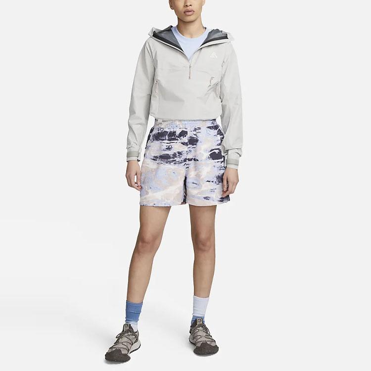 Nike Женские шорты для трейлраннинга ACG с принтом Черный Антрацит Белый DZ7586-015