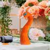 Floral Arrangement Display with Peacock Mannequin Head for Celebrations