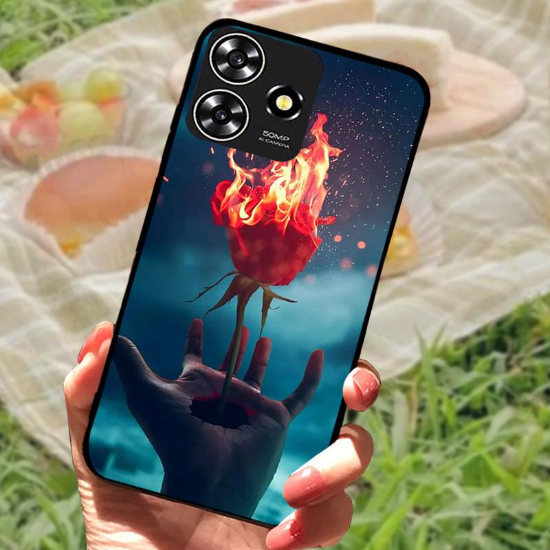 Для ZTE Blade V50 Умный Чехол-Крышка Силиконовый Мягкий Мраморный Черный Бампер Funda Coque для ZTE V50 Дизайн 4G Защитный V50Smart