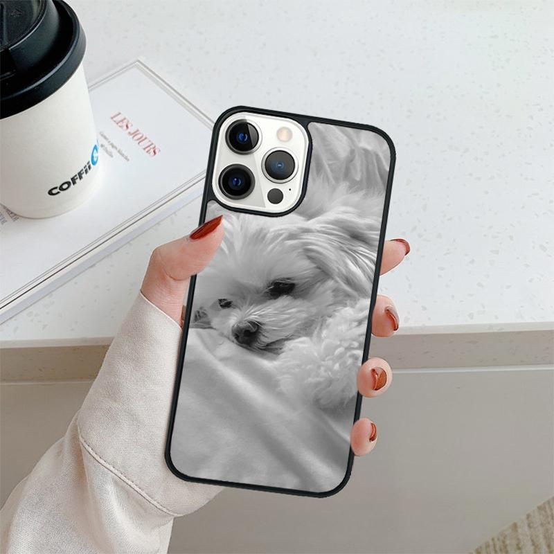Щенок Мальтийской болонки Милый чехол для телефона для iPhone 17 Air 16 pro max 15 14 plus 12 13 Защитная крышка coque