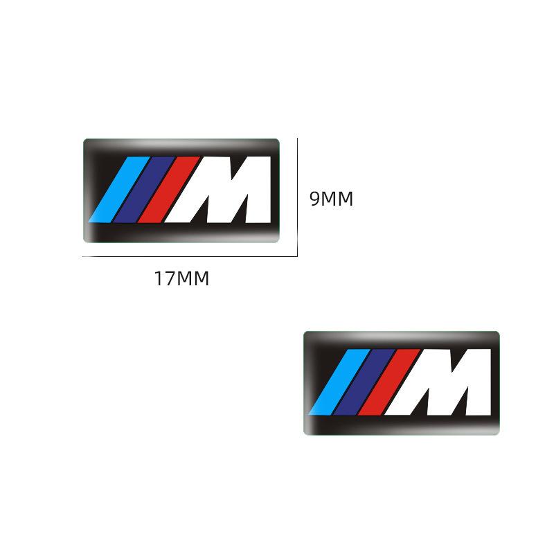 For BMW M Performance E84 E87 X5 E70 F25 E90 E91 F01 F02 E60 E61 F10 F15 F30 M3 M5 E64 4pc Car Sticker Steering Wheel Hub Decals SFGHN1