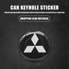 For Mitsubishi Outlander Lancer 10 9 EX Eclipse Mirage RALLIART 3D Car Lock Keyhole Stickers Door Lock Protect Interior Stickers