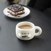 Креативная керамическая кружка с рельефным мультяшным рисунком, милая домашняя чашка для завтрака, для молока и кофе