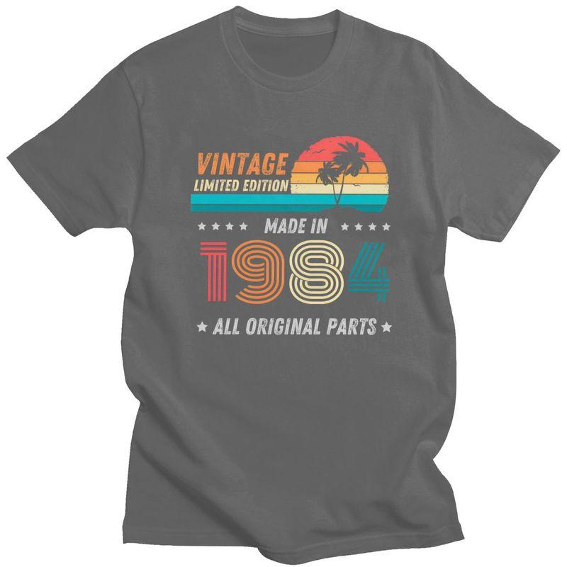 Vintage Limited Edition Made In 1984 T Shirt for Men 100 Cotton 41th 41 Years Birthday Tshirt Short Sleeve Tee Shirt Clothing