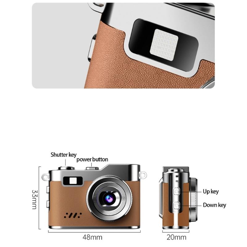 Retro Design Mini Digital Camera 1080P Video Recording Supports 16GB 32GB Card