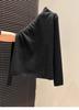 Women's Luxury Slim-Fit Stand-Up Collar Sweater – Soft Knit Long-Sleeve Base Layer for Autumn/Winter