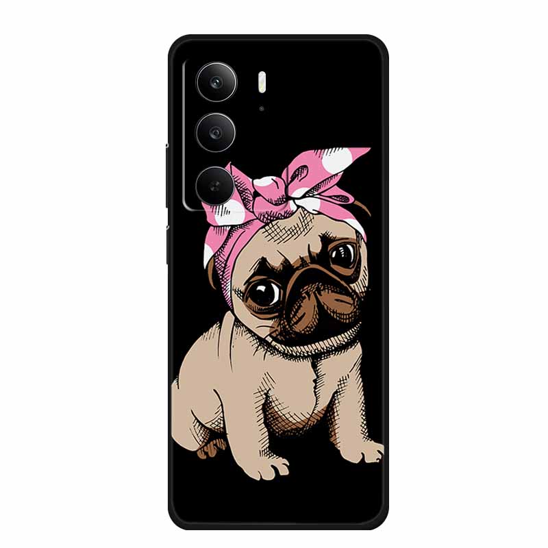 Черный силиконовый чехол для Realme C71 Чехол C 71 Coque Мультяшный кот Мягкая задняя крышка Для Realme C71 Чехлы для телефонов RealmeC71 Funda Оболочка