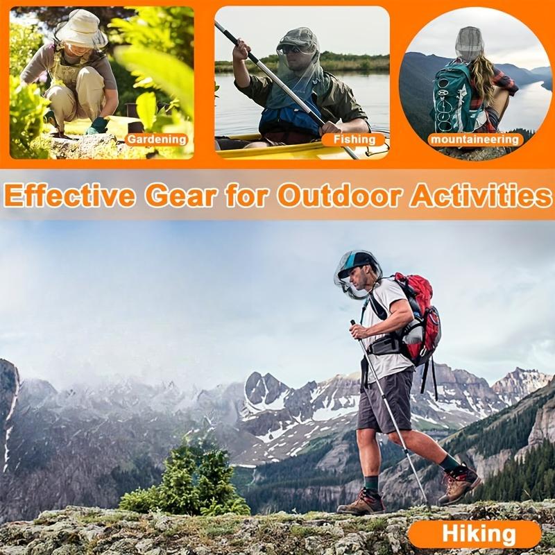 Шляпа-сетка от комаров из углеродного волокна - Защита от насекомых с мелкой сеткой, Прочная, Портативная для приключений на открытом воздухе, Пеших походов, Садоводства, Рыбалки и Кемпинга