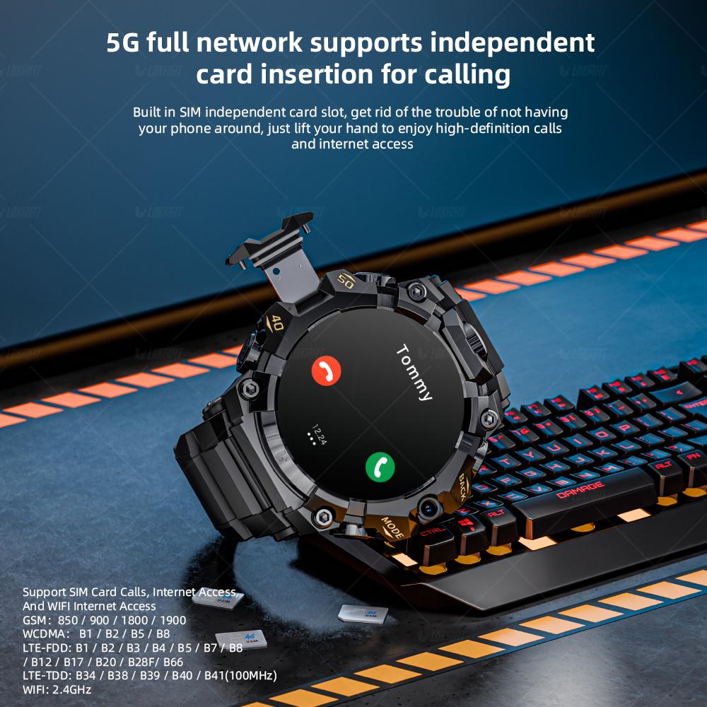 LOKMAT Новые APPLLP 2 PRO прочные спортивные Android смарт-часы телефон с двойной камерой видеозвонки Wi-Fi фитнес 4G часы Amoled круглый экран