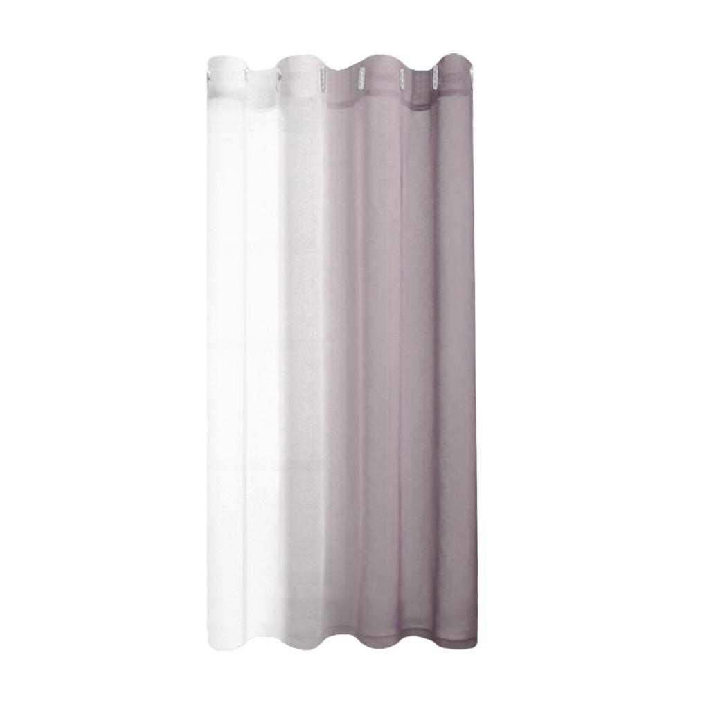 Faux Grommet Light Filtering Semi Sheer Gradient Window Curtain