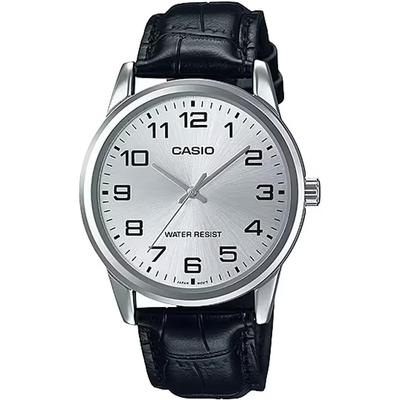 Мужские кварцевые аналоговые часы CASIO MTP-V001L-7B в простой упаковке без подарочной коробки, серебристого цвета, модель Overseas