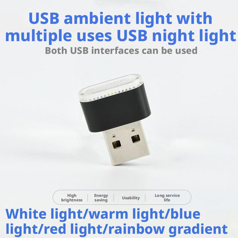 Мини USB Автомобильный Свет Цветные Ночные Осветители Салонная Лампа Декоративная Атмосфера Интерьер Светодиодный J9Z7