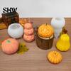 Форма для изготовления свечей DIY Тыква Силиконовая для Хэллоуина, Ручная Работа Ароматизированная Форма, Формовка для Поделок Гипс Цемент Глина Эпоксидная Смола