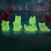 Cartoon Cute Mini Luminous Little Fox Micro Ornaments Miniature Figurines Creative Diy Home Decoration Accessories Gifts