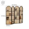 Homlly Modern Rattan Screen Room Divider with Magazines Holder (2/3/4 Panels)