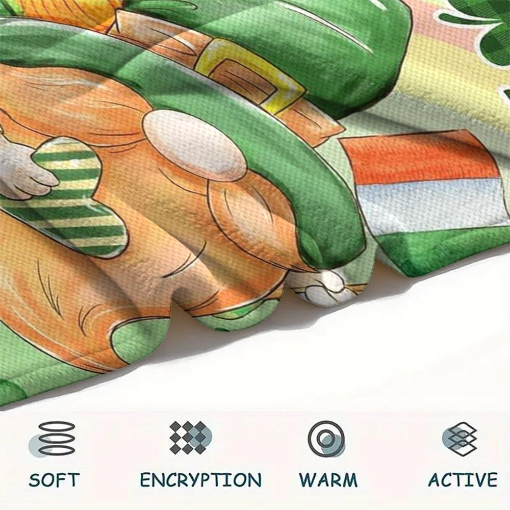 1PC Leprechaun poster Print FlAannel Blanket, High quality Comfortable for All Seasons, Home Decor, Warmth and Comfort