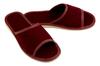Burgundy women's slippers made of natural felt, women's felt slippers, indoor slippers 38