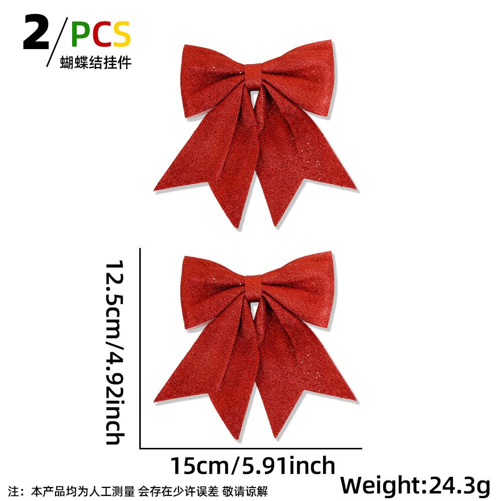 Beautiful Christmas Tree Bow Hangings With Plush Pearl Cotton For Holiday Cheer
