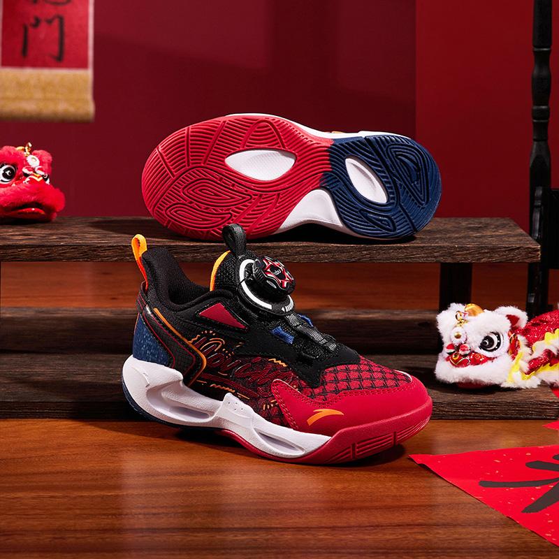 Anta Детские баскетбольные кроссовки с круглой головкой, удобные, универсальные, амортизирующие, износостойкие, с низким верхом, детские баскетбольные кроссовки A312419904-5