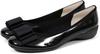 Neue Ar He AC Pumps Made In Japan 3E Width Enamel Satin Ribbon Low Heel Black [Akiriko] 23.5cm