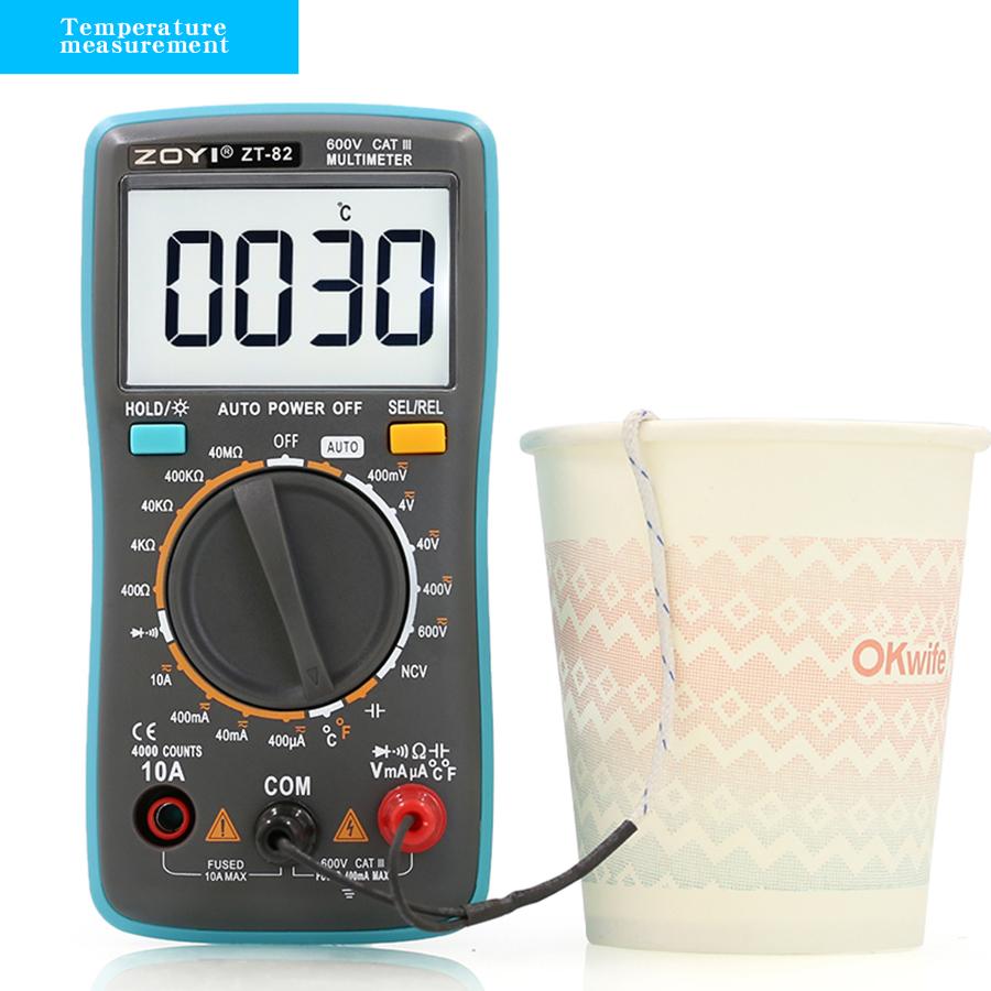 ZOYI ZT-82 Smart Electrician Digital Multimeter, Household High-precision Digital Display Mini Multimeter