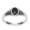 Silver Signet Ring 'Karl' Silver Onyx (rhodium) - 7x5 Mm