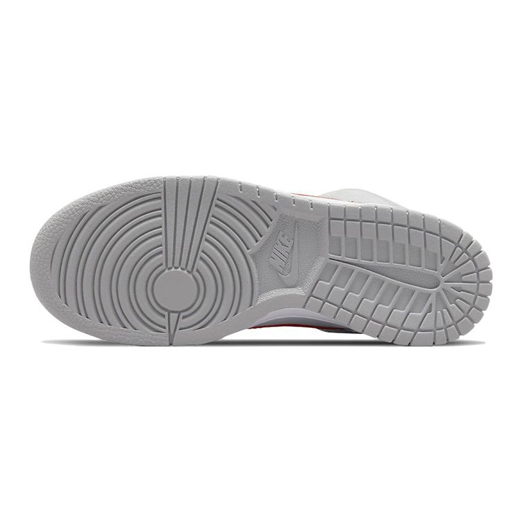 Nike Dunk High SE GS Athletic Club — Светло-дымчато-серые детские кроссовки Gym Red, белые DH9750-001