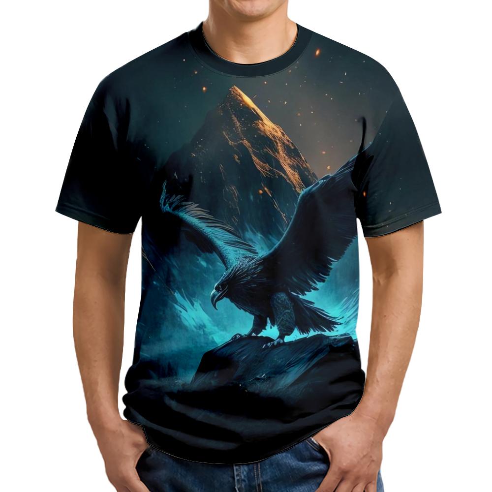 Рубашка с 3D принтом Eagle, забавная мужская одежда для папы