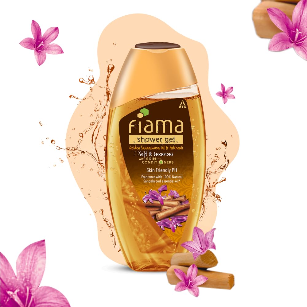 Fiama Body Wash Golden Sandalwood Oil Patchouli Shower Gel 250ml Soft Glowing Skin for Women Men