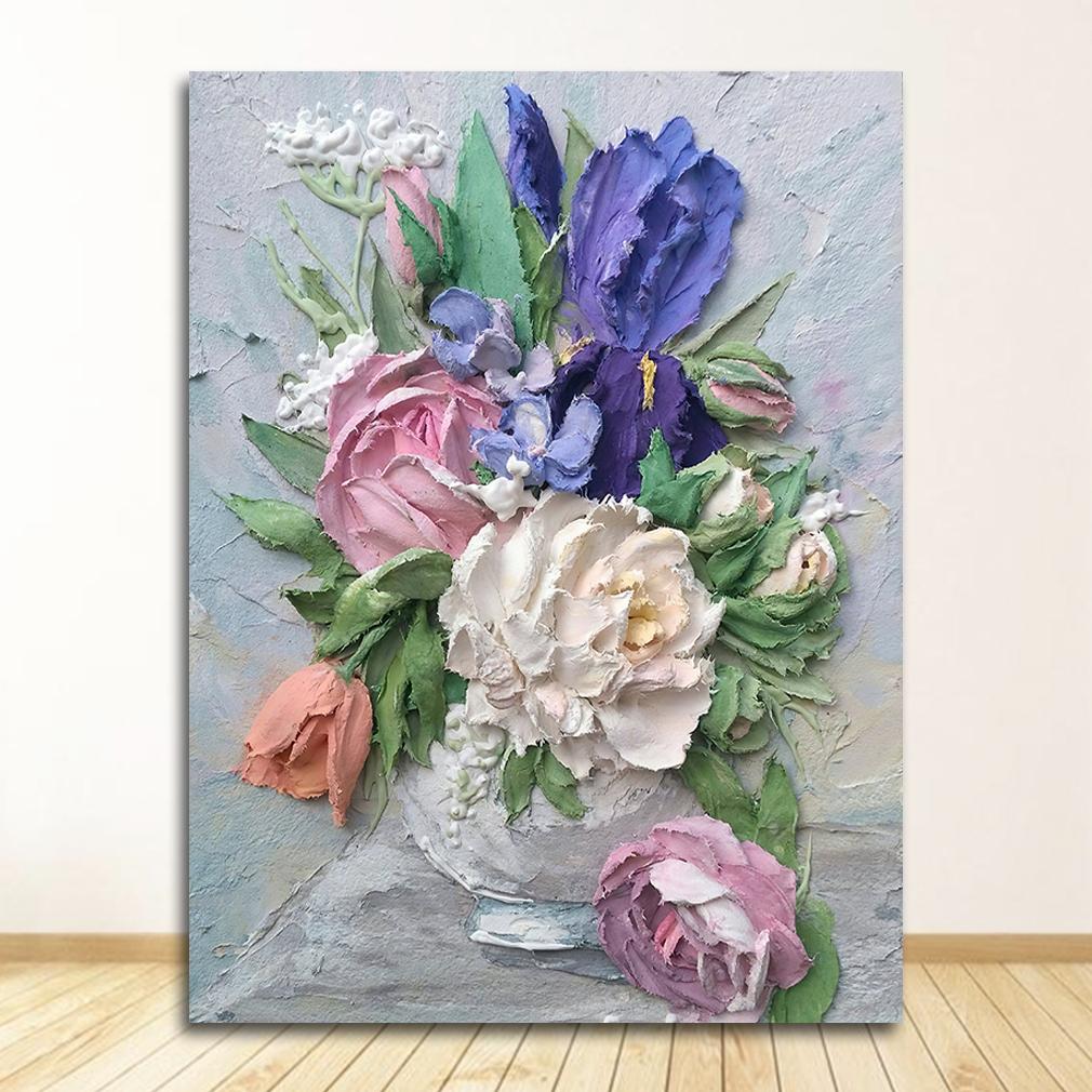 Настенные постеры и цветы, настенные росписи для украшения гостиной, искусство, скандинавский декор дома, абстрактная живопись на холсте