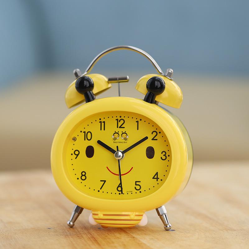 Big Ringtone Simple Creative Sleepy Alarm Clock Cartoon Children Student Using Luminous Simple Silent Bedside Bee