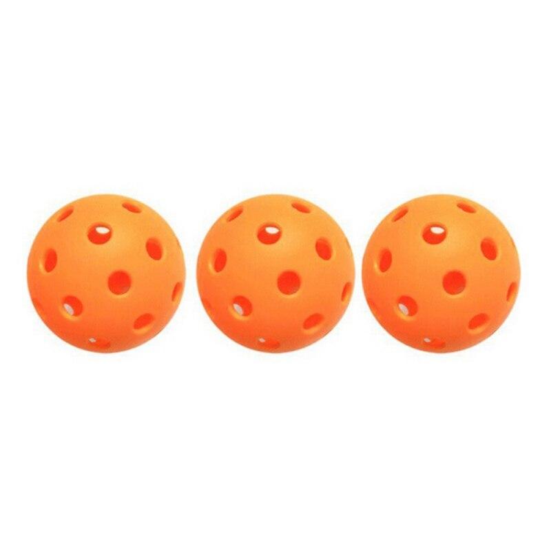 Outdoor Pickleball Orange 40 Holes High Elasticity Durable 6 Packs