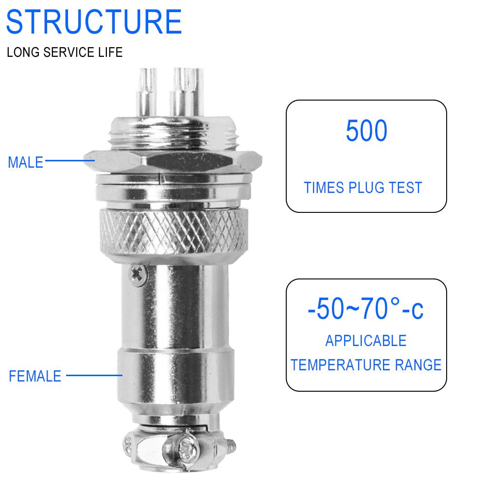 GX16 Авиационный разъем Электрический разъем GX16 Авиационный разъем 3-контактный 16 мм Мужской/Женский Провод Панель Круглый разъем Медный сплав Встроенный кабель