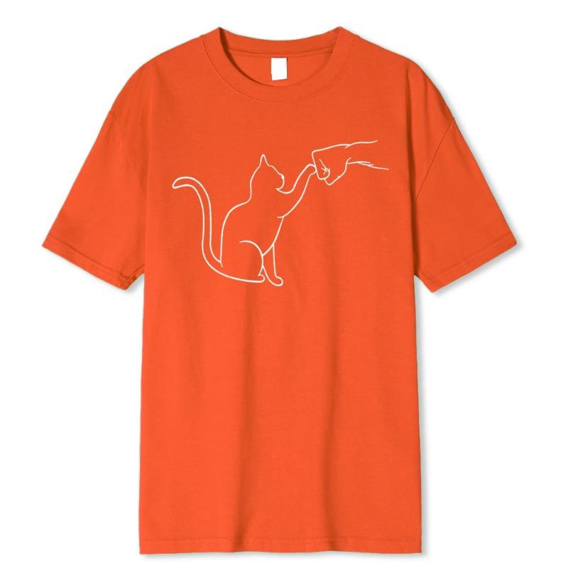 Соглашение с котом Забавные принты Мужские футболки Удобная одежда Уличная одежда Футболки Хип-хоп Футболки с круглым вырезом из 100% хлопка Мужские